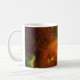 Grönt och orange av norden - amerikanNebula Kaffemugg