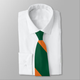 Grönt och orange bred universitetenrand slips