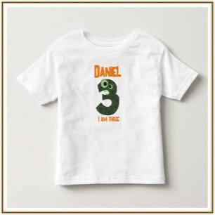 Grönt och Orange JAG ÄR TRE T Shirt