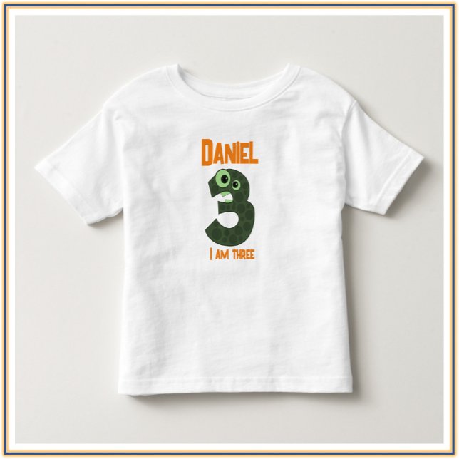 Grönt och Orange JAG ÄR TRE T Shirt (Skapare uppladdad)