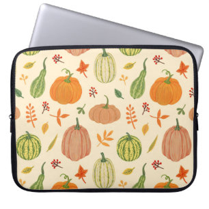 Grönt och orange pumpor, sömlös mönster. laptop fodral