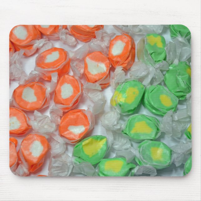 Grönt och orange taffy candy mouspad musmatta (Framsidan)