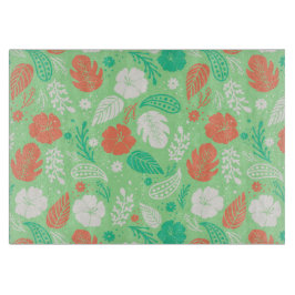 Grönt och Orange Tropiskt flytande Mönster