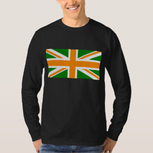 Grönt- och Orange Union Jack Tröja