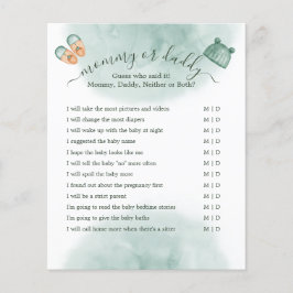 GRÖNT OCH ORANGE VATTENFÄRGSKÄRM FÖR BABY SHOWER G