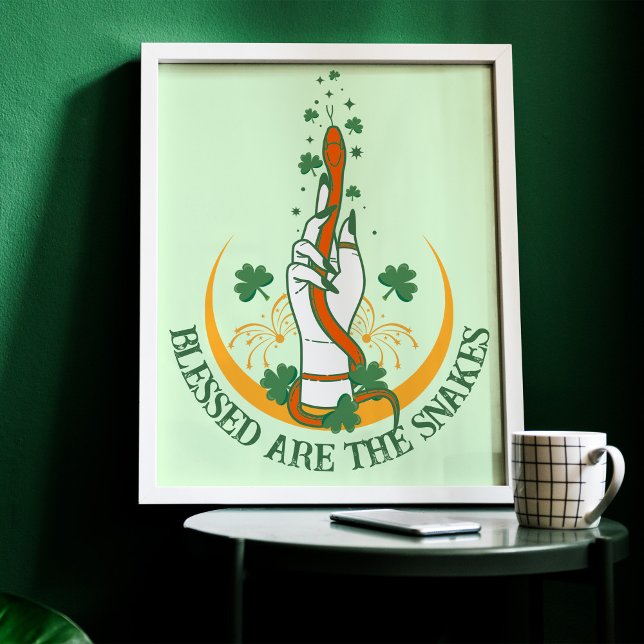 Grönt och orangel - alla orangar dag Shamrock-serp Poster (Skapare uppladdad)