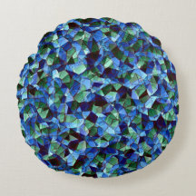 Grönt och oregelbundna mosaikövertäckta blått