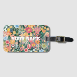 Grönt och persikofärgning av fibrant Blomsterträdg Bagagebricka