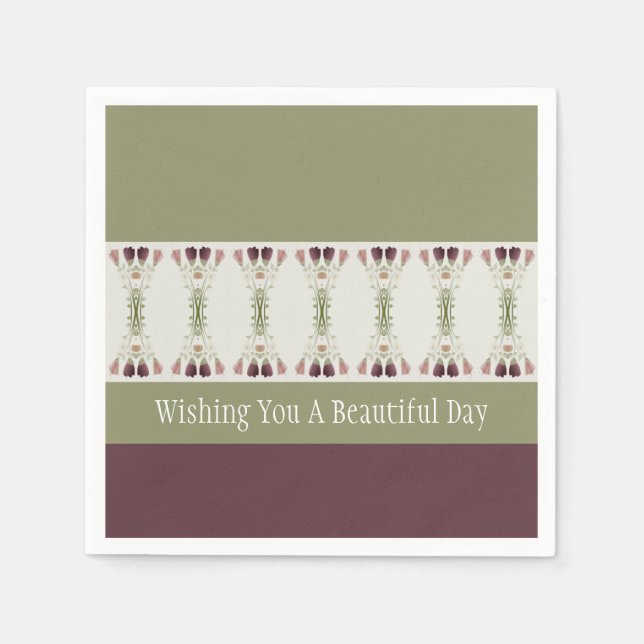 Grönt och plasma pappersservett (Framsidan)