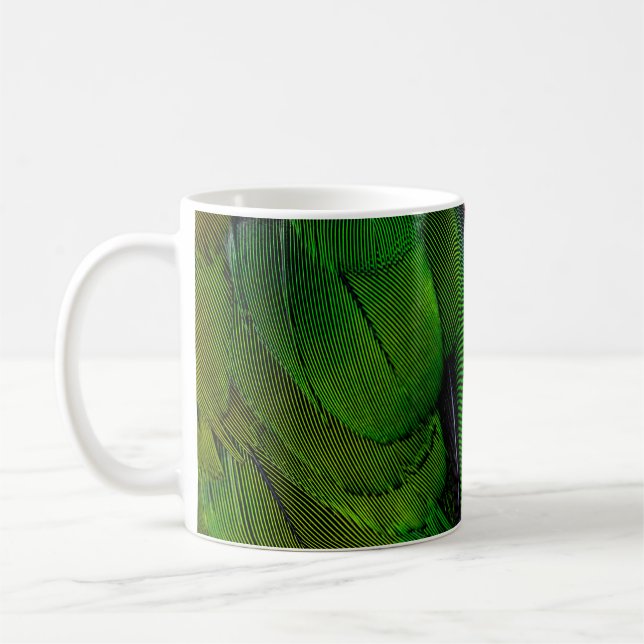 Grönt och röd fågel svan kaffemugg (Vänster)