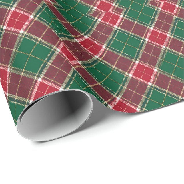 Grönt och röd julklapp presentpapper (Rullad Hörn)