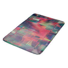 Grönt och röd lagrar och en svag väggton badrumsmatta