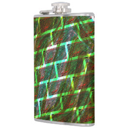 Grönt och röd nedfläckad, repor och väggeffekter fickplunta