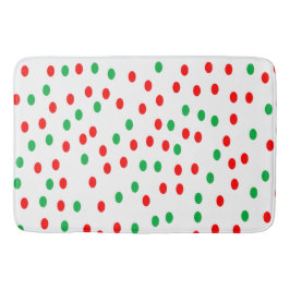 Grönt och Röda julen Polka dots Badrumsmatta