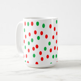 Grönt och Röda julen Polka dots Kaffemugg