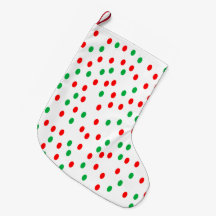 Grönt och Röda julen Polka dots