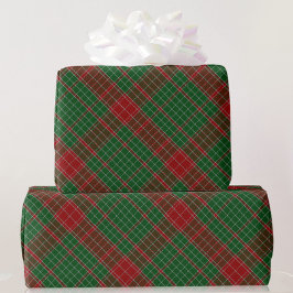 Grönt och Röda Tartan Play-julklapp Wrappin Presentpapper