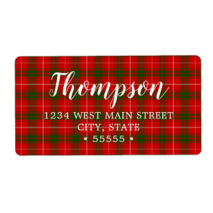 Grönt och rödbruke av Rothesay Tartan Fraktsedel