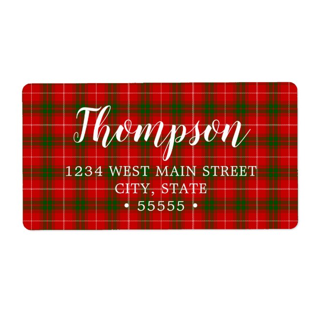 Grönt och rödbruke av Rothesay Tartan Fraktsedel (Framsidan)