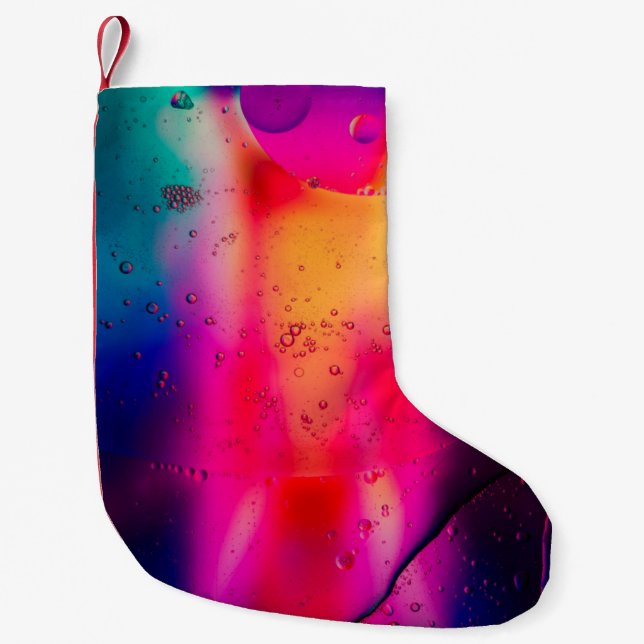 Grönt- och rödfärgning av abstrakt liten julstrumpa (Framsidan)