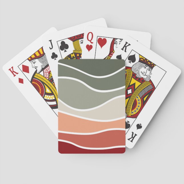 Grönt- och rödreflexer stil vinkar utformning casinokort (Baksidan)