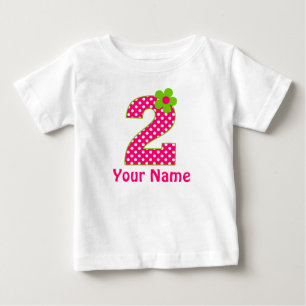 grönt och Rosa av andra födelsedagen T-Shirt