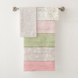 Grönt och Rosa Blommigt för träskydd i Rustic Sage