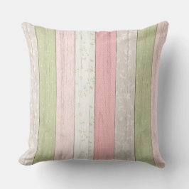 Grönt och Rosa Blommigt för träskydd i Rustic Sage Kudde