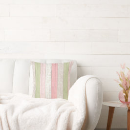 Grönt och Rosa Blommigt för träskydd i Rustic Sage Kudde