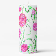 Grönt och Rosa Blommor