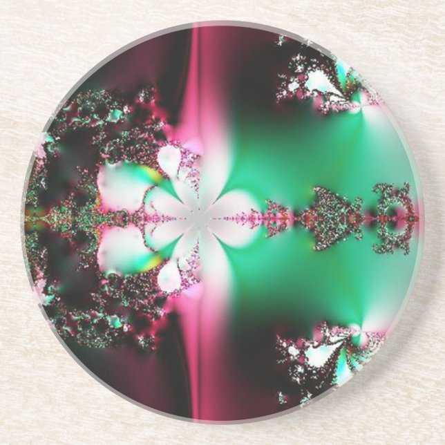 Grönt och Rosa Collide Underlägg (Framsidan)