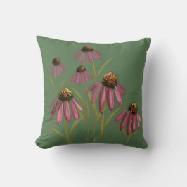 Grönt och Rosa - Echinacea Art. Kudde