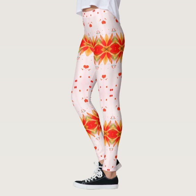 Grönt och Rosa för Bright Orange Leggings (Vänster)