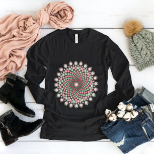 Grönt och Rosa Mandala T Shirt