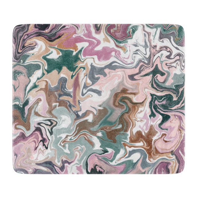 Grönt och Rosa Marble Abstrakt (Framsidan)