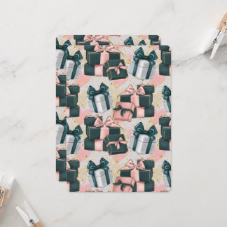 Grönt och rosa presenter inbjudningar