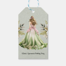 Grönt och Rosa Quinceanera-Födelsedagsfest