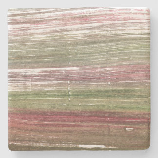 Grönt och rosa rand konst stenunderlägg