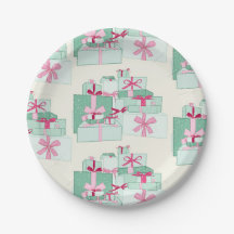 Grönt och Rosa Staplad Julklapp