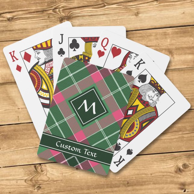 Grönt och Rosa Tartan Casinokort (Skapare uppladdad)