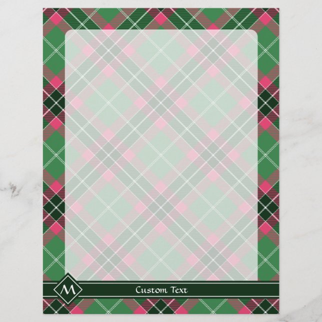 Grönt och Rosa Tartan Reklamblad (Framsidan)