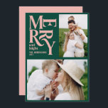 grönt och rosa vintage - merry chritsmas meddelande<br><div class="desc">Grafikkort för grönt och rosa vintage för grafik,  god jul. En del av en fet roligt helgdag-samling.</div>