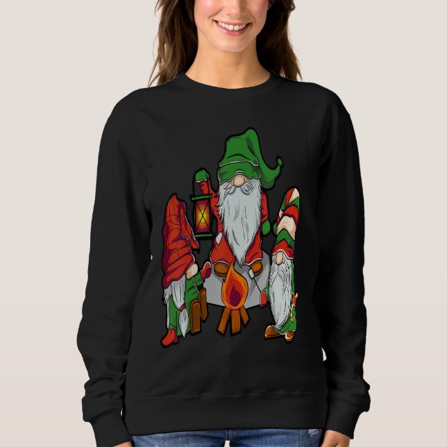Grönt och rött jultomte t shirt (Framsida)