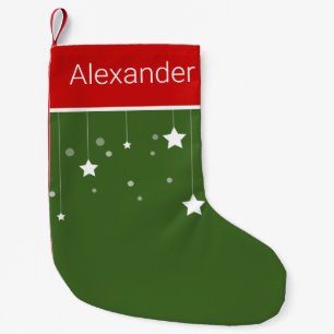 Grönt och rött liten julstrumpa