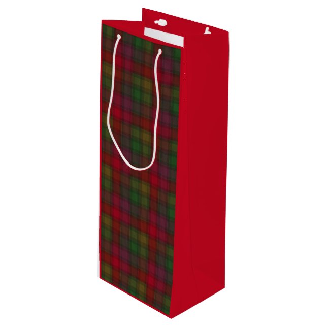 Grönt och rött, tartan (Framsidan Vinklad)