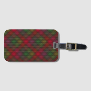Grönt och rött, tartan bagagebricka
