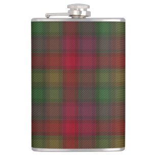 Grönt och rött, tartan fickplunta