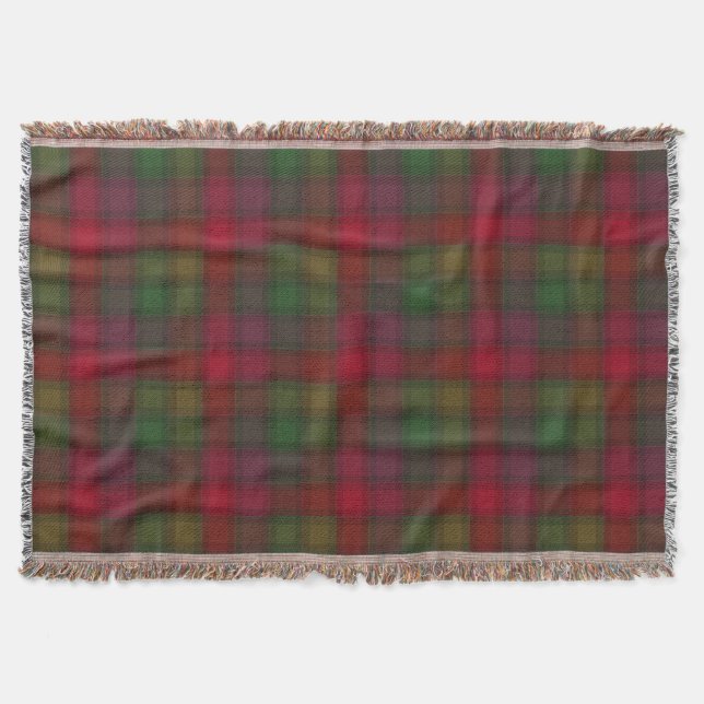 Grönt och rött, tartan filt (Framsidan)