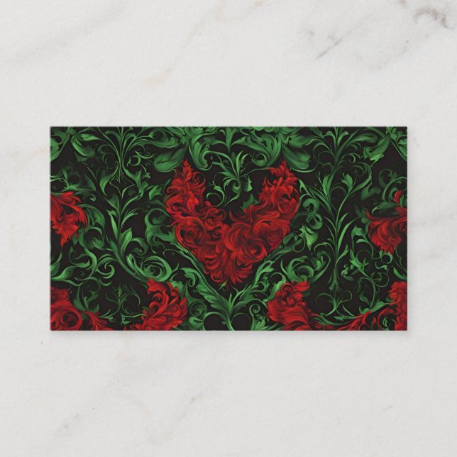 Grönt och rött visitkort (Framsida)