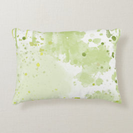 Grönt och sida för vattenfärgsplattor prydnadskudde